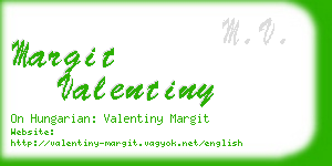 margit valentiny business card